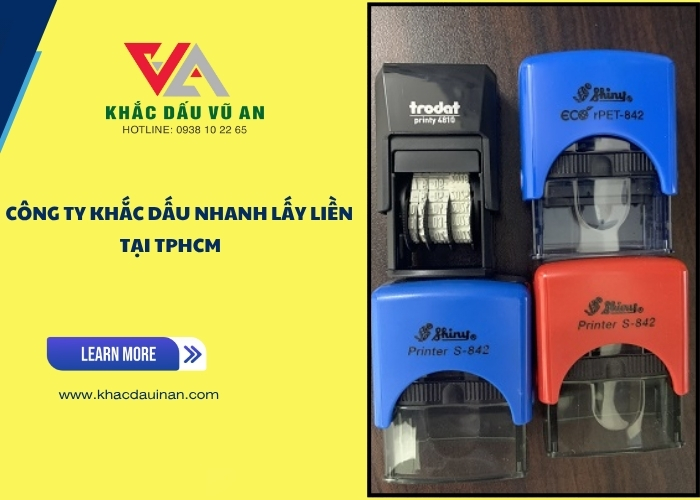Công ty khắc dấu nhanh lấy liền tại tphcm