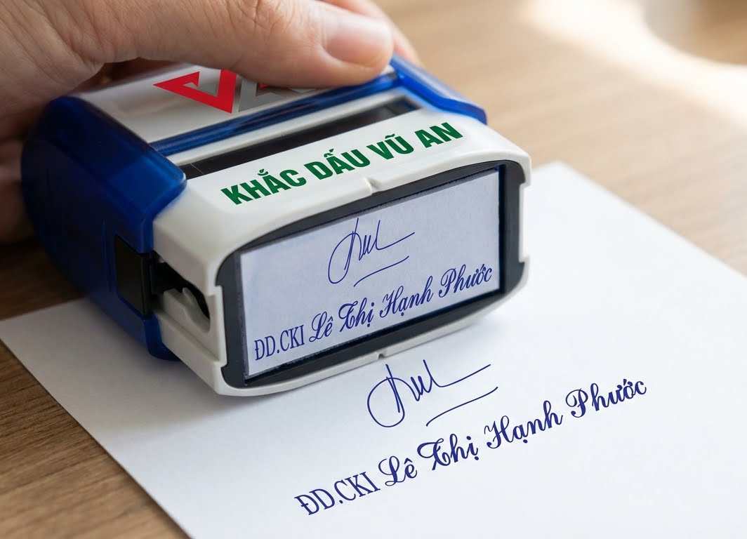 dat con dau chu ky đặt hàng tại Khắc Dấu Vũ An. Để đặt con dấu chữ ký sắc nét và lấy liền