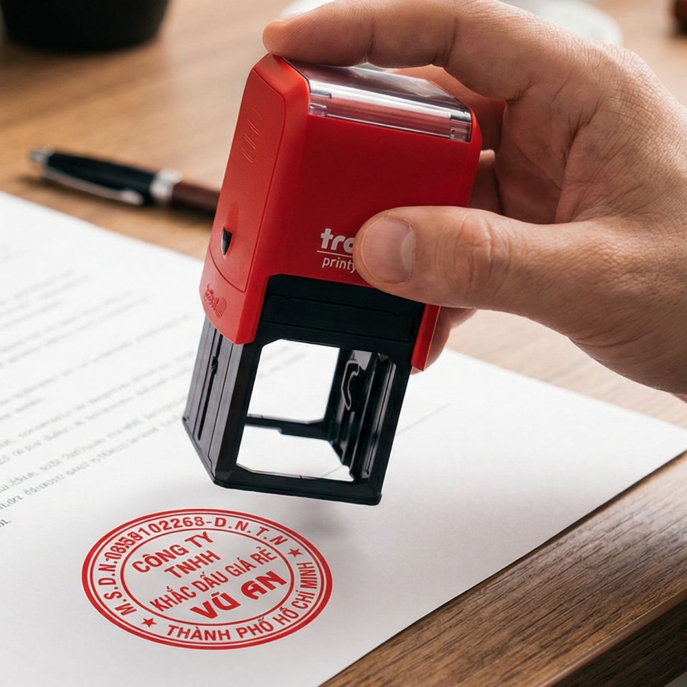 KHẮC DẤU VŨ AN – GIẢI PHÁP CON DẤU DOANH NGHIỆP HOÀN HẢO Bạn vừa thành lập doanh nghiệp? Bạn cần thay đổi mẫu dấu hoặc làm thêm dấu chức danh gấp? Vũ An chính là địa chỉ tin cậy số 1 tại TP.HCM.