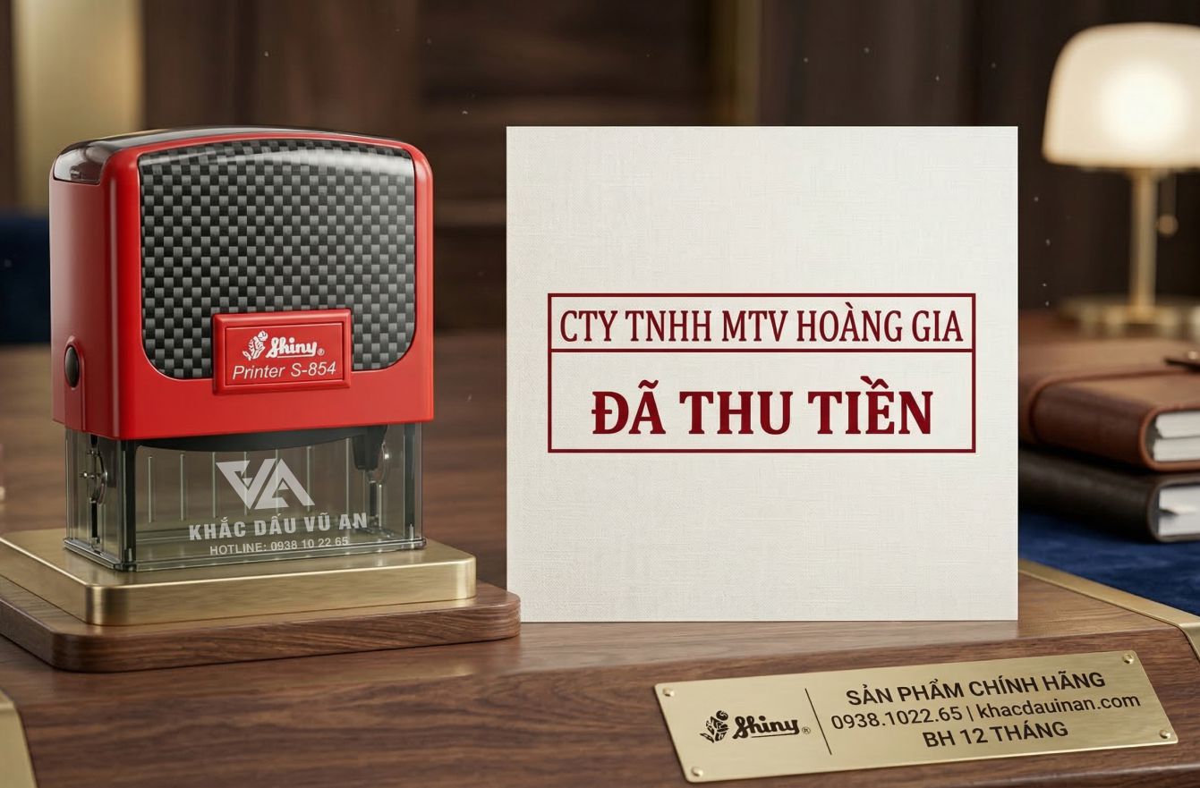 📝 KHẮC DẤU ĐÃ THU TIỀN + TÊN CÔNG TY – GIẢI PHÁP CHUYÊN NGHIỆP CHO VĂN PHÒNG. Tại Sao Nên Chọn Khắc Dấu Vũ An Để Làm Con Dấu Đã Thu Tiền Sắc Nét?