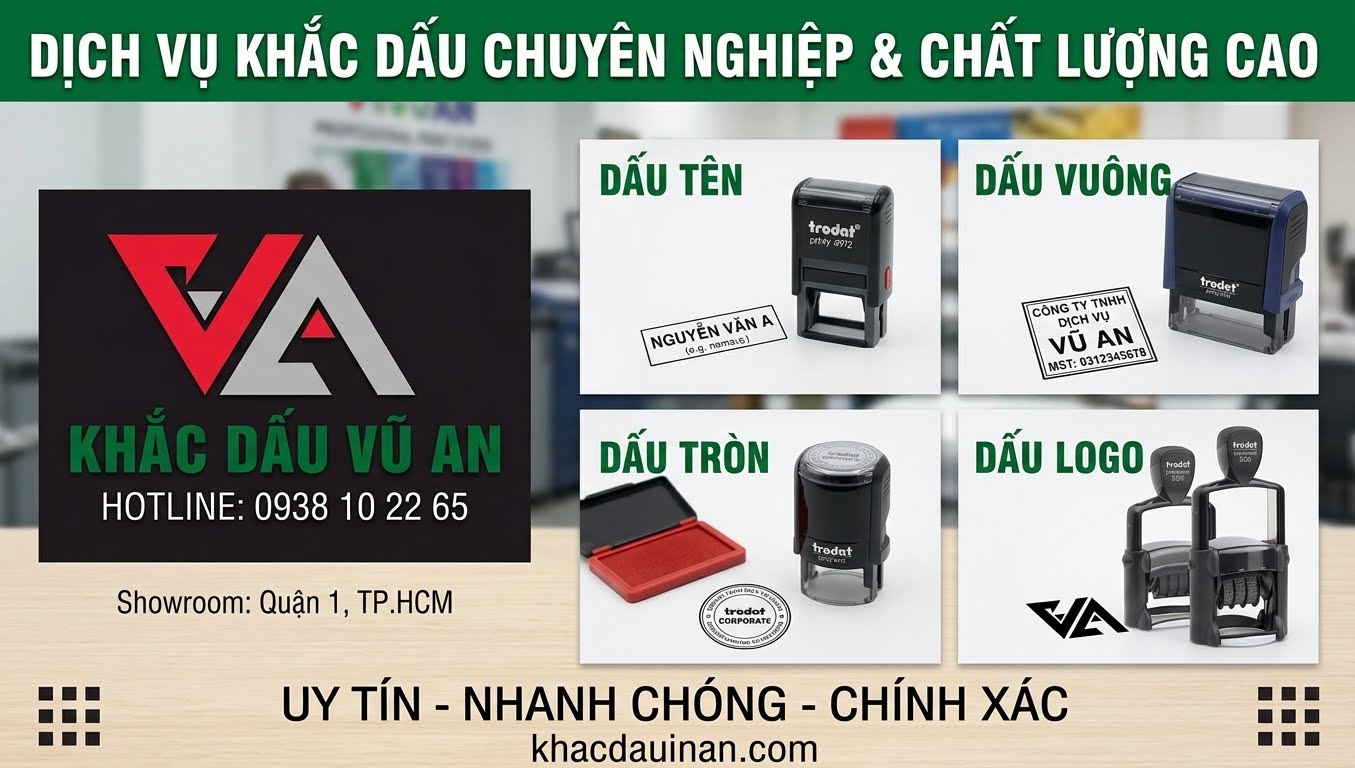 Địa Chỉ Khắc Con Dấu Quận 1 Uy Tín, Giá Rẻ, Công Nghệ Laser