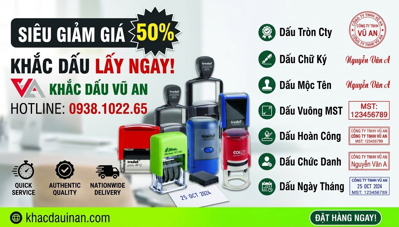 💰 KHẮC DẤU QUẬN 2 GIÁ RẺ – CHỈ TỪ 80K, MIỄN PHÍ THIẾT KẾ THEO YÊU CẦU.