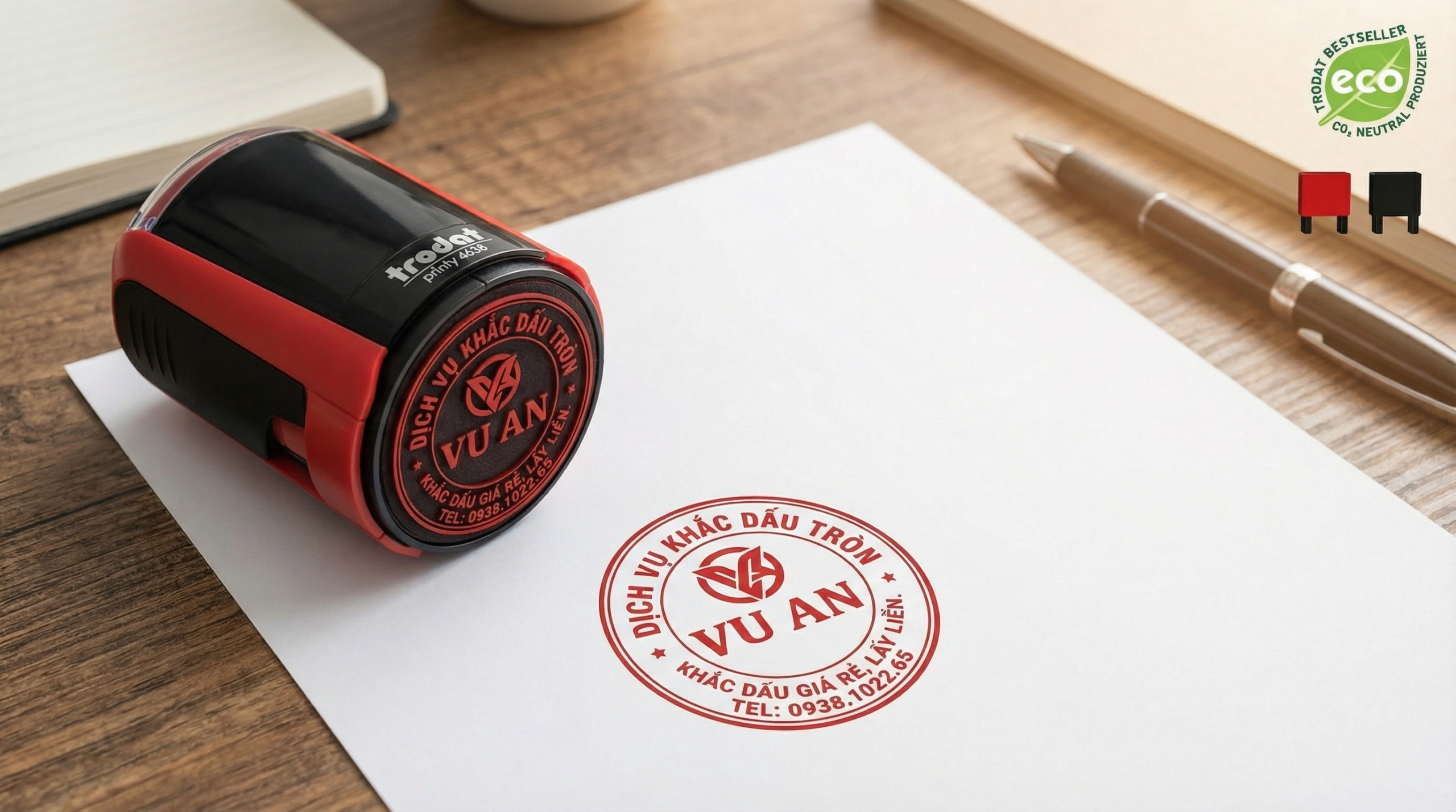 khac dau tron logo Bạn muốn con dấu của mình không chỉ là những dòng chữ khô khan? Khắc dấu tròn có logo chính là giải pháp hoàn hảo để tạo ấn tượng mạnh mẽ với đối tác và khách hàng ngay từ cái nhìn đầu tiên.