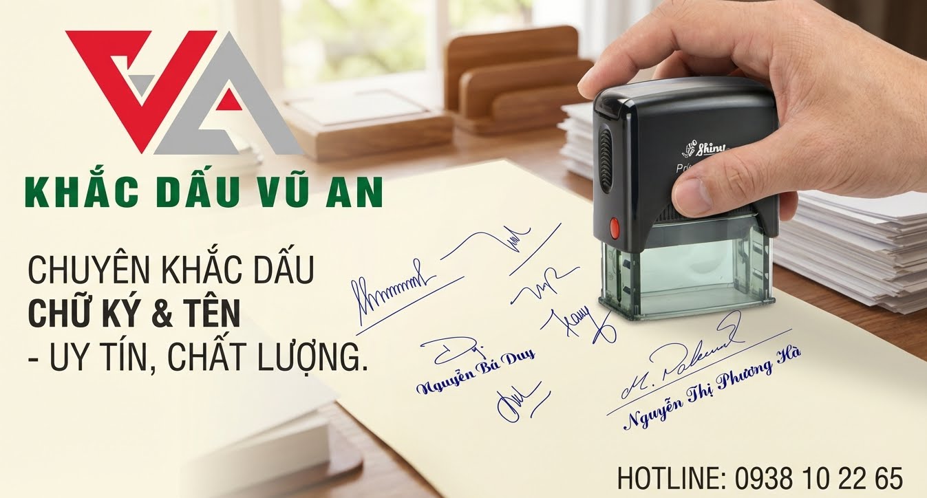 Con dấu chữ ký kèm chức danh: Thể hiện uy quyền cho các cấp quản lý, giám đốc.